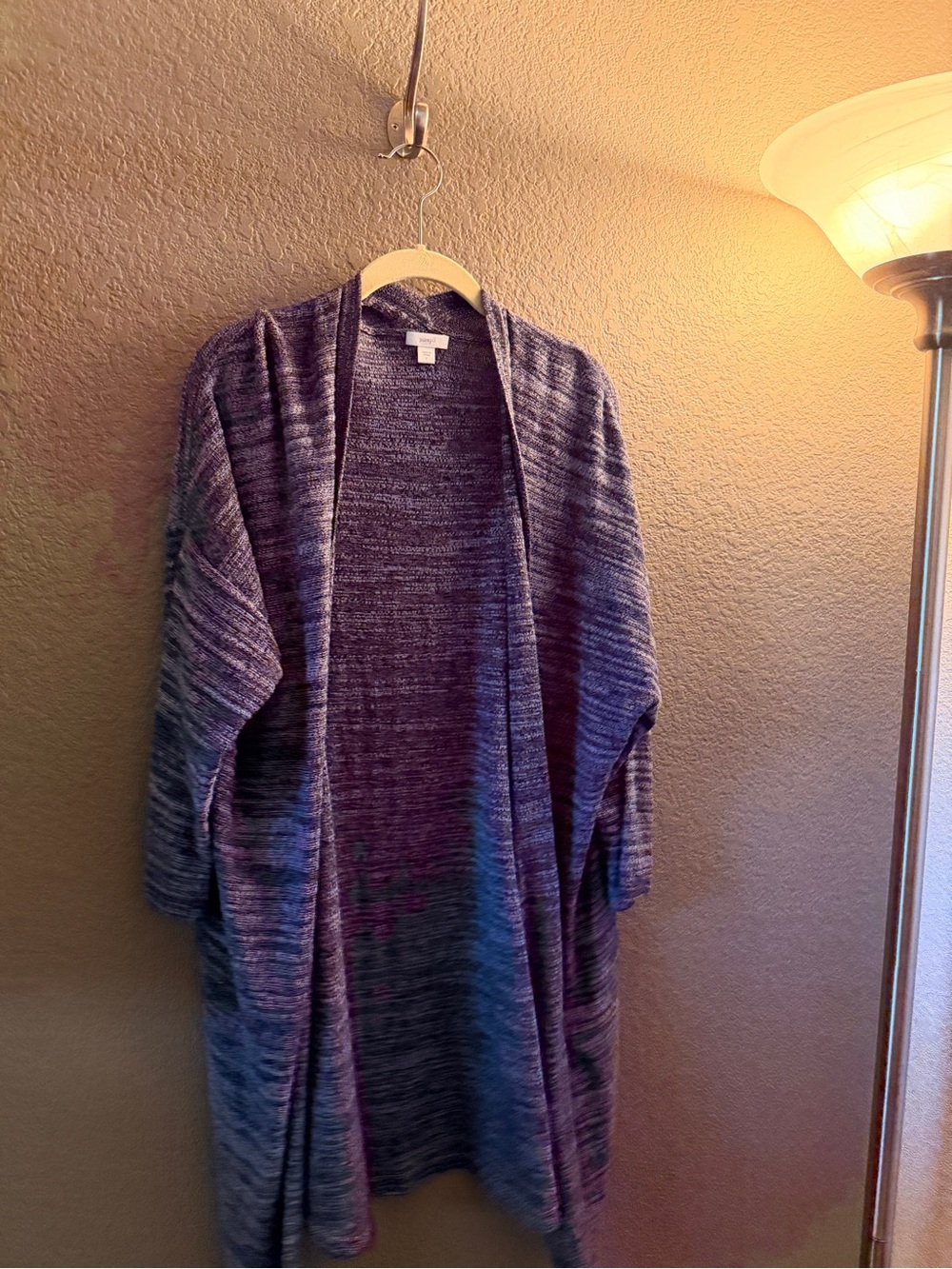 Pure Jill J.Jill Linen Blend Marled Long Cardigan Duster L